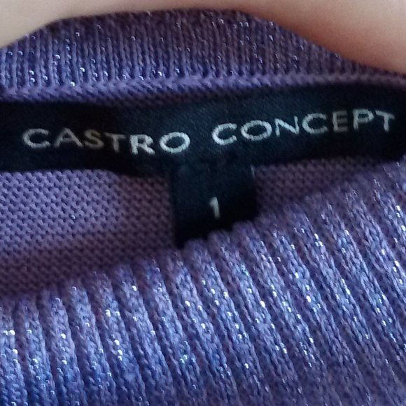 Castro sparkly Purple Tank top size 1 (fit M) - Picture 4 of 4